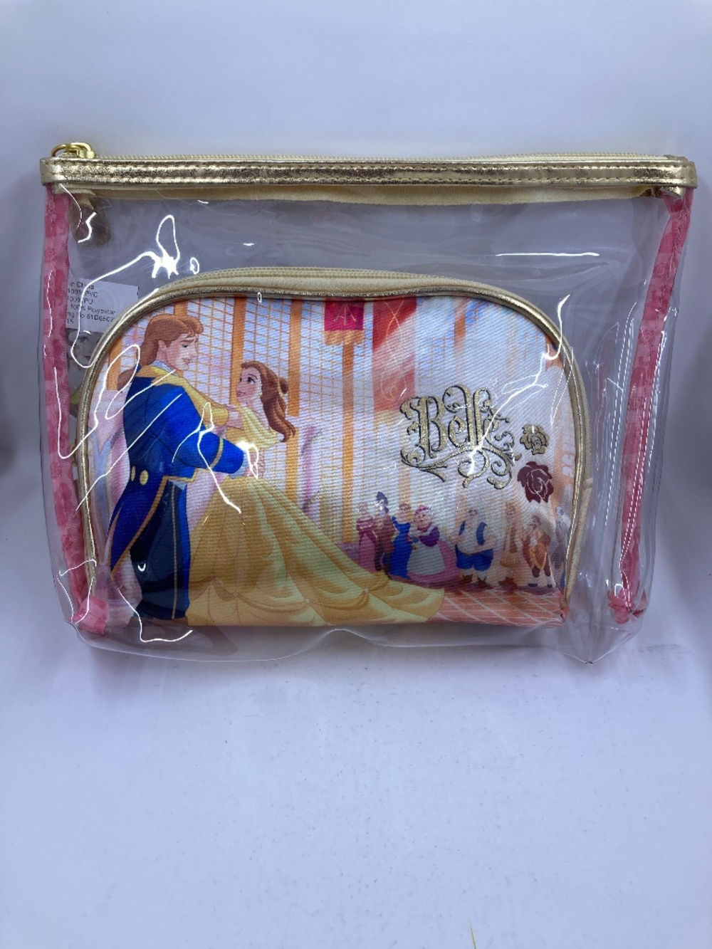 SOHO Beauty x Disney Beauty & the Beast 2pc Cosmetic Bag New with Tags Belle